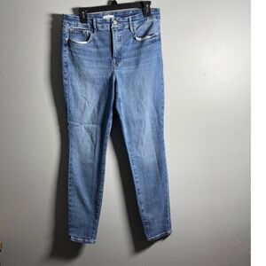 GOOD AMERICAN High Rise Jeans Women Size 10/30 Medium Wash Denim